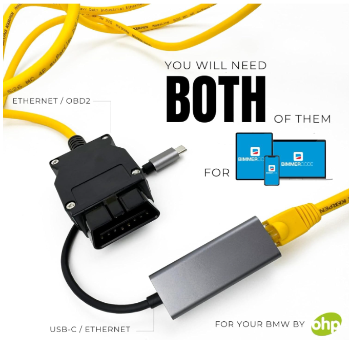 OHP ENET OBD2 (Enet Cable + USB Type C)