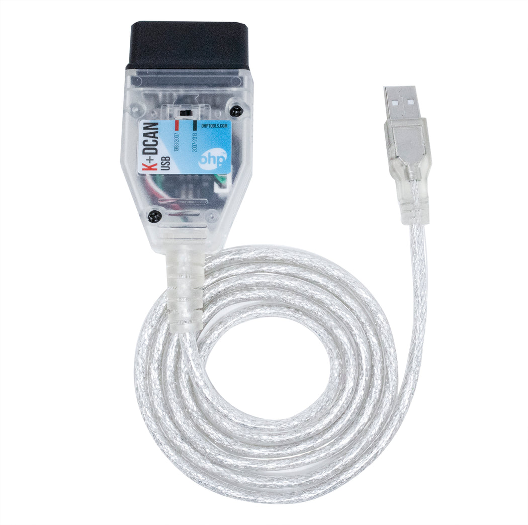 OHP K+DCAN OBD2 USB Cable Interface for BMW E Chassis Models from 1998 ...
