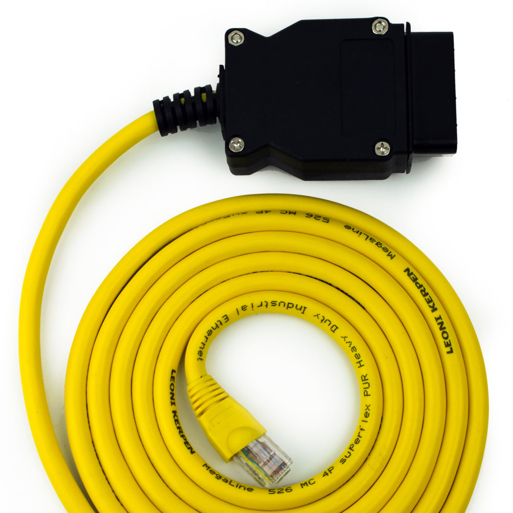 OHP BMW ENET OBD to Ethernet E-SYS Cable | RJ45 to 16 Pin Diagnostic CAT5e OBD2 for BMW Coding